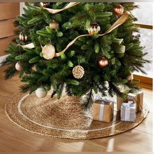 COPY - 48" Round Jute Tree Skirt White - Threshold designed with Studio McGee